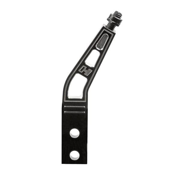 HURST ALUMINUM SHIFT HANDLE. BLACK. BENT. 6 L
