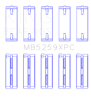 King Honda A-Series/B-Series/K-Series pMaxKote Performance Main Bearing Set - Size STD