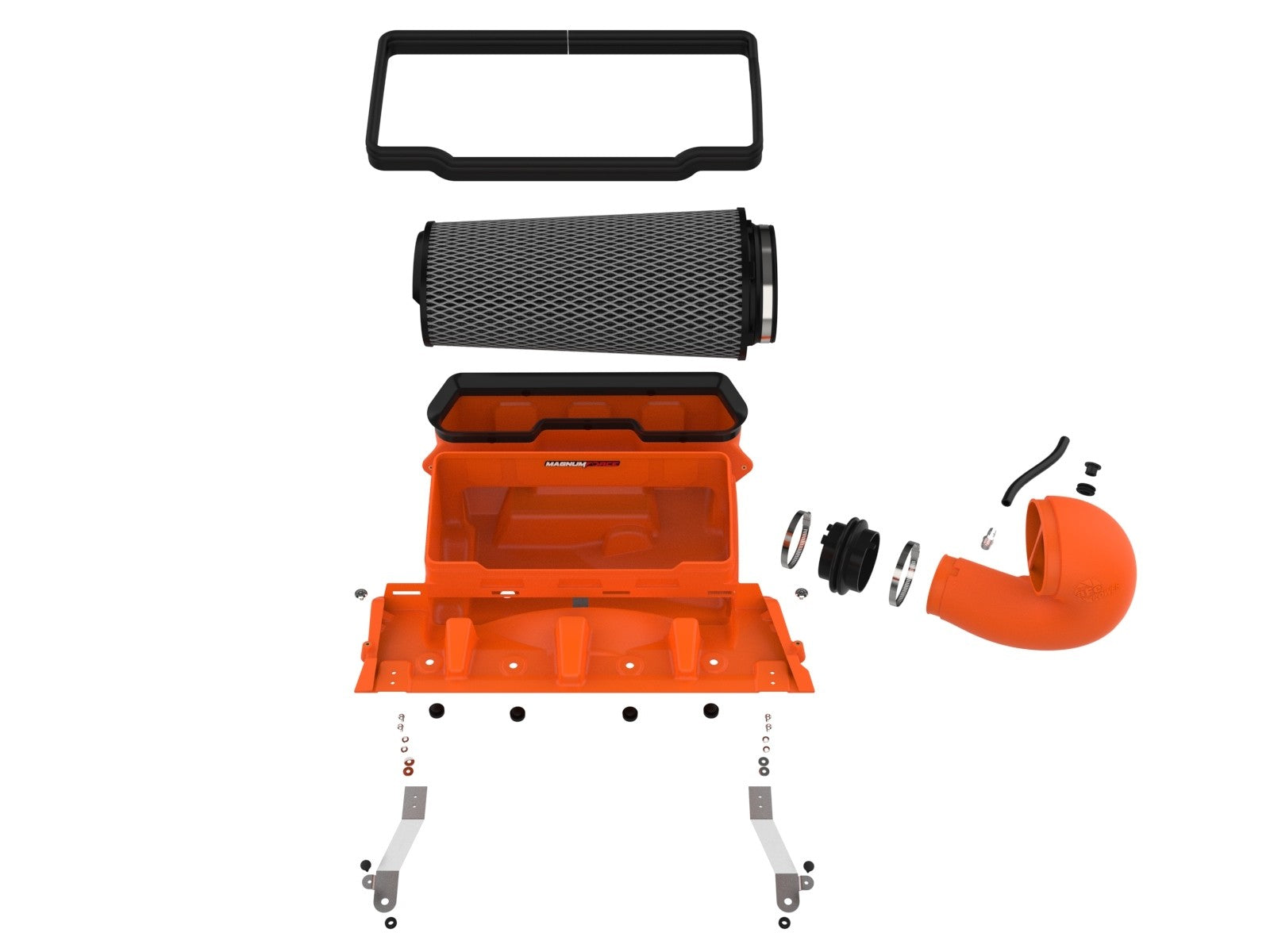 Magnum FORCE Stage-2 Orange Edition Cold Air Intake System w/ Black Pro 5R Filter RAM 1500 TRX 21-23 V8-6.2L (sc)