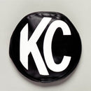 KC HiLiTES 5in. Round Soft Cover (Pair) - Black w/White KC Logo-1