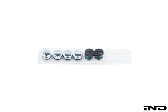 BMW License Plate Frame Finishing Cap Set - Stainless