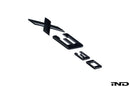 IND G45 X3 30 Painted Trunk Emblem - Gloss Black-2
