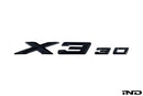 IND G45 X3 30 Painted Trunk Emblem - Gloss Black-1