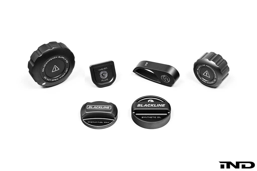 Goldenwrench Blackline Performance BMW M Car (S58) Frozen Black Cap Complete Set - 0