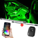 XK Glow New Style XKchrome Car Interior Mini Kit w/ Dual-Mode Dash Mount Controller 6x10In-1