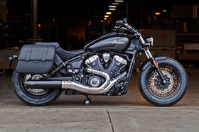 S&S Cycle 2025 Indian Scout 4.5in Grand National Slip-On Muffler - Black