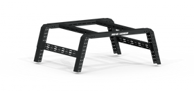 Road Armor Universal 5-1/2-6ft Bed TRECK Adj Bed Rack - Tex Blk (w/o Brackets)