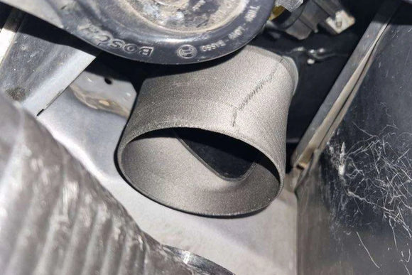 Burkhart Engineering E46 M3 CSL Airbox Snorkel Round Hose Adapter - Angled