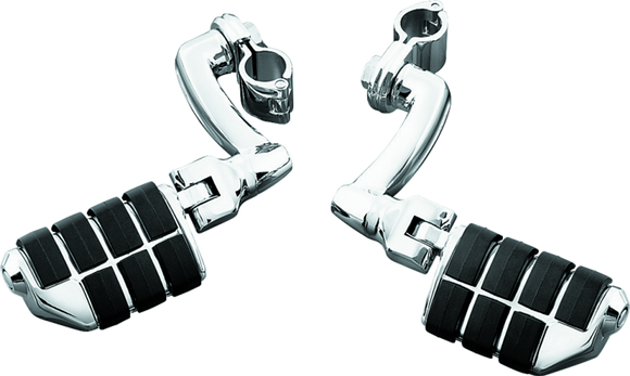 Kuryakyn Longhorn Offset Dually ISO Pegs With 1-1/4in Clamp Chrome