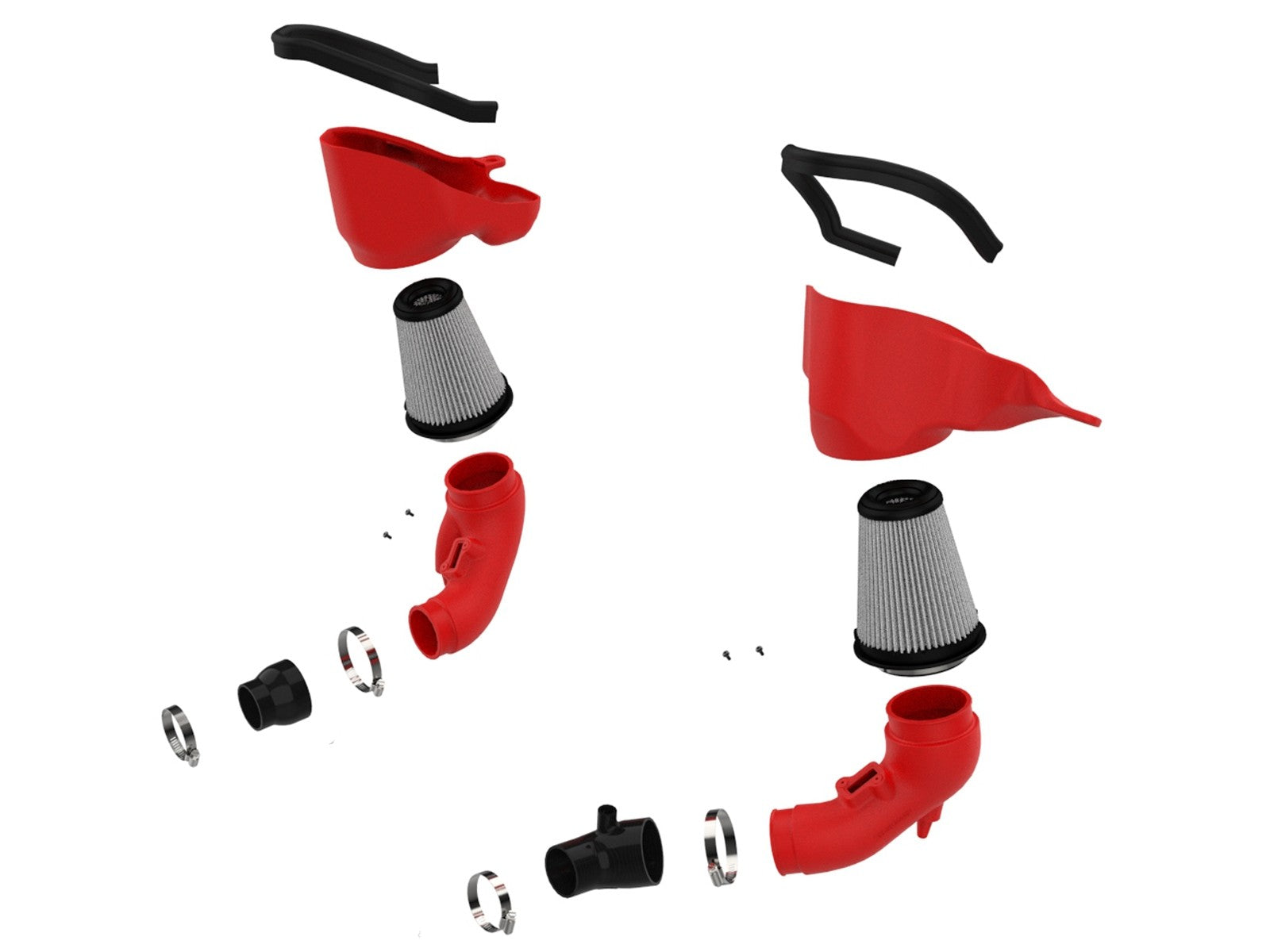 aFe 16-23 Infiniti Q50 V6 3.0L (tt) Takeda Stage 2 Red Edition Cold Air Intake System w/ Pro DRY - 0