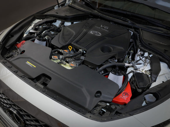 aFe 16-23 Infiniti Q50 V6 3.0L (tt) Takeda Stage 2 Red Edition Cold Air Intake System w/ Pro DRY