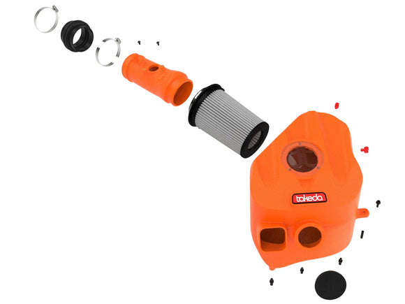Takeda Momentum Orange Edition Cold Air Intake System w/ Pro DRY S Filter Toyota GR Corolla 23-24 / GR Yaris 19-24 L3-1.6L (t)