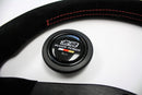 MUGEN Racing III Steering Wheel - 350mm (Black Suede / Red Stitch)-3