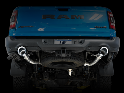 AWE 0FG Dual Rear Exit Catback Exhaust for 5th Gen RAM 1500 5.7L (with bumper cutouts) - Chrome Silver Tips