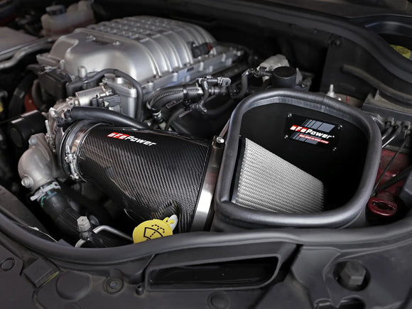 Track Series Carbon Fiber Cold Air Intake System w/ Pro DRY S Filter Jeep Grand Cherokee Trackhawk (WK2) 19-21/ Dodge Durango Hellcat 21-26 V8-6.2L (sc)