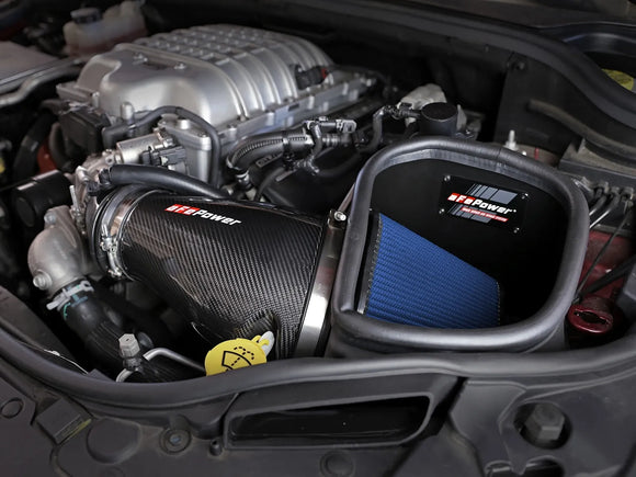 Track Series Carbon Fiber Cold Air Intake System w/ Pro 5R Filter Jeep Grand Cherokee Trackhawk (WK2) 19-21/ Dodge Durango Hellcat 21-26 V8-6.2L (sc)