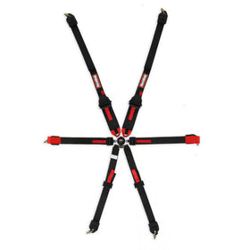 RaceQuip Black FIA CAMLOCK 6pt Pull Down Lap