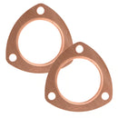 Mr. Gasket Copper Seal Collector Gaskets -Pair  2-1/2 Inch Diameter 3-Bolt Round Header Collectors-1
