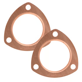 Mr. Gasket Copper Seal Collector Gaskets -Pair  2-1/2 Inch Diameter 3-Bolt Round Header Collectors