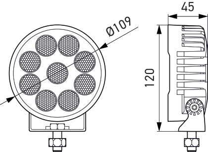 Hella ValueFit LED Work Light TR3000 LED MV CR LT - 0