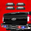 XK Glow Strobe Pod Lights w/ Traffic Modes Ultra LEDs Multiple Modes + Solid On - Red + Blue 4pc-1