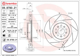 Brembo 05-16 Aston Martin DB9 Front Premium UV Coated OE Equivalent Rotor 4G431125AE - 0