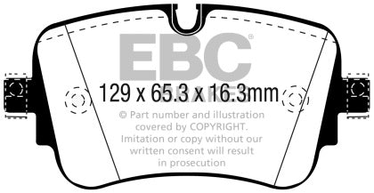EBC 2019+ Audi A6 Quattro 3.0T/Electric Redstuff Rear Brake Pads - 0