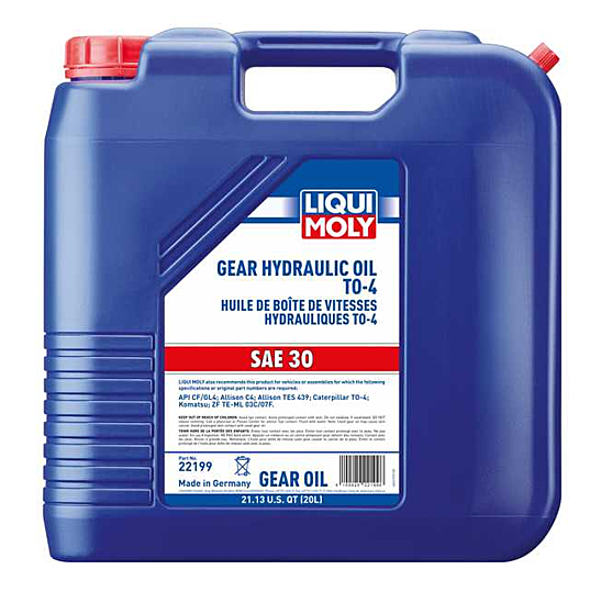 Gear Hydraulic Oil TO-4 SAE 30 20L LM22199