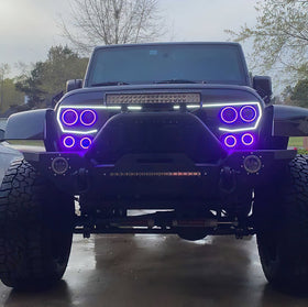 Oracle Vector Jeep Wrangler JK Grille LED Halo Kit - White SEE WARRANTY