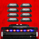 XK Glow Strobe Pod Lights w/ Traffic Modes Ultra LEDs Multiple Modes + Solid On - Red + Blue 8pc-1