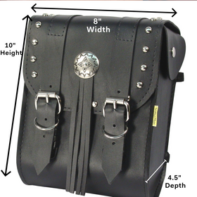 Willie & Max Universal American Classic Sissy Bar Bag (8 in L x 10 in W x 4.5 in H) - Black - 0