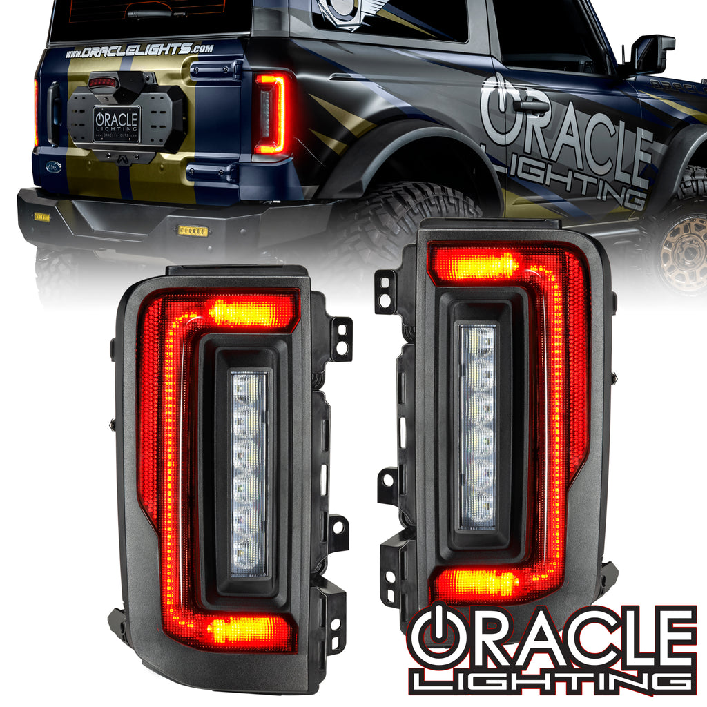 ORACLE LIGHTING FLUSH STYLE (LENSLESS) LED TAIL LIGHTS FOR 2021-2023 FORD BRONCO