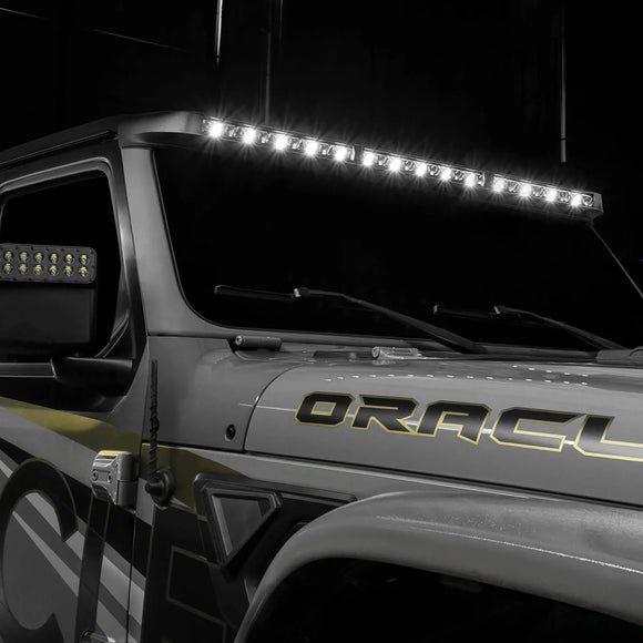 ORACLE Lighting Integrated Windshield Roof LED Light Bar System for Jeep Wrangler JL & Gladiator JT