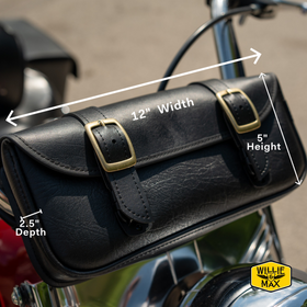 Willie & Max Universal Brass Monkey Tool Bag (12 inches L x 5 inches H x 2.5 inches D) - Black - 0