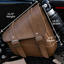 Willie & Max HD Sportsters,Custom Hard Tails Swingarm Bag Dual Shock(10.5inLx11.5inWx 4.5in H)-Brown-3