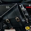 Willie & Max HD Sportsters, Custom Hard Tails Brass Monkey Swingarm Bag Dual Shock - Black-2