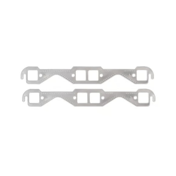 Mr. Gasket Header Gaskets - Aluminum-Layered 1955-1991 Chevrolet 262-400 Gen I Small Block. 1.45 Inch x 1.48 Inch Square Ports.