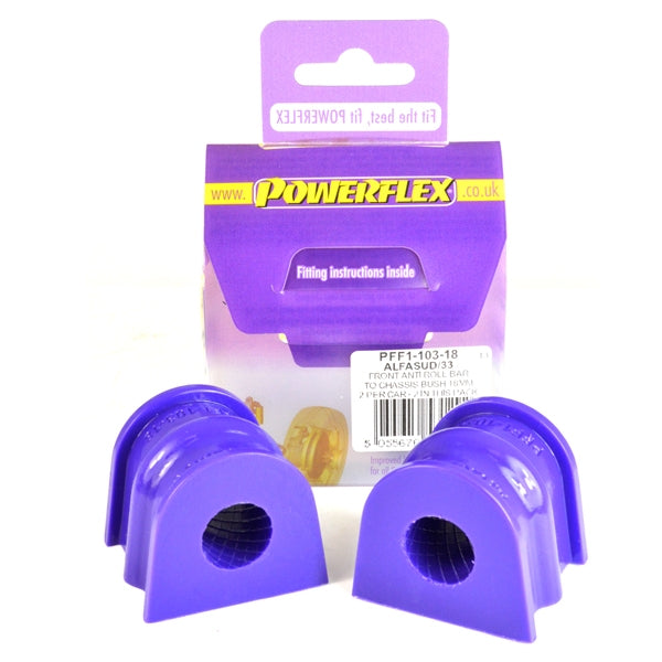 PowerFlex Alfa Romeo Romeo Alfasud, Alfasud Sprint (1971-1989), 33 (1983-1995) Front Sway Bar to Chassis Bushing 18 mm