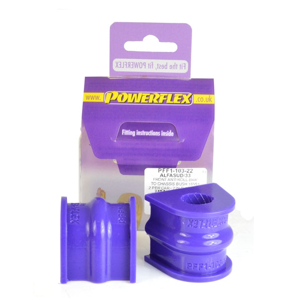 PowerFlex Alfa Romeo Romeo Alfasud, Alfasud Sprint (1971-1989), 33 (1983-1995) Front Sway Bar to Chassis Bushing 22 mm