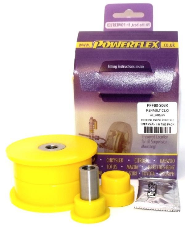 PowerFlex Renault Clio / Clio II (inc 172 & 182) Dog Bone Engine Mount Bushing Kit