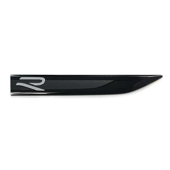 Genuine VW Mk8 Golf R Right Side Fender Badge/Emblem - Black/Chrome