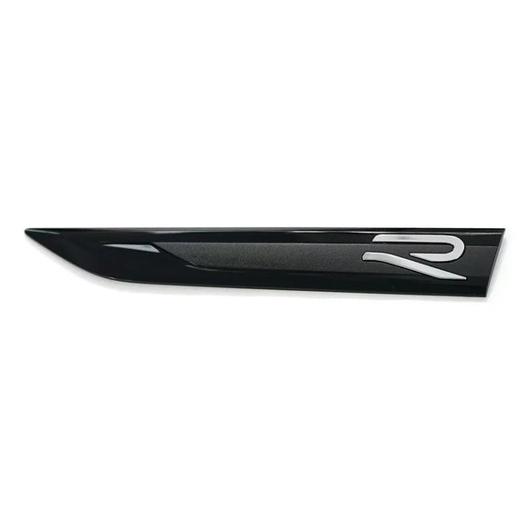 Genuine VW Mk8 Golf R Left Side Fender Badge/Emblem - Black/Chrome