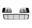 R20 Style Bumper Grilles Set (Gloss Black) - VW / Mk6 Golf R-1