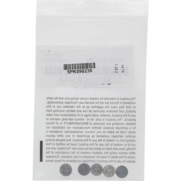 Hot Cams Shim Kits 2.360mm Thickness - 5 Pack