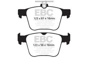 Rear | EBC RedStuff Ceramic Race Brake Pads | 310mm Mk7 Golf R | Audi S3 | TT-S - 0