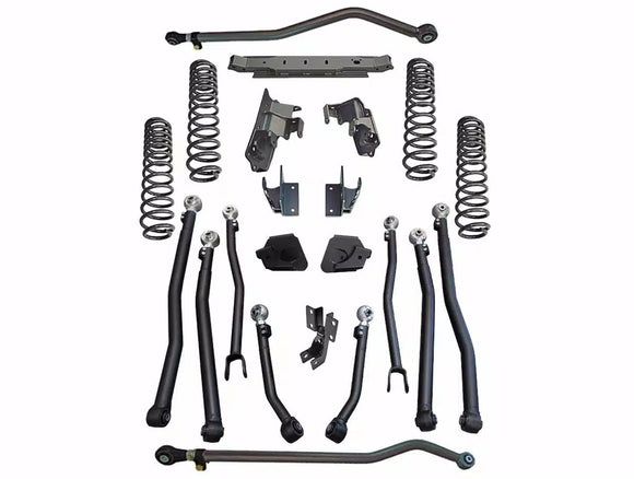 Superlift 18-23 Jeep Wrangler Unlimited 4in JLU Long Arm Kit - Shadow Shocks
