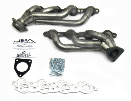 JBA PERFORMANCE EXHAUST 1 5/8" STAINLESS STEEL SHORTY HEADER: 2002–2013 GM TRUCK/SUV 4.8/5.3L