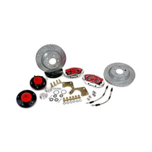 BAER BRAKES 13 Clsc Brake Sys Frt Red 79-93 Mstng Fits 79-93 Ford Mustang with OE V8 Spindles Only, 5 Lug