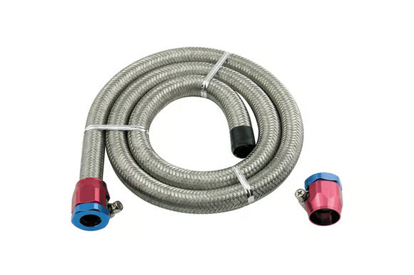 Mr. Gasket Braided Steel Fuel Line Kit - 3/8 Inch x 3 Foot