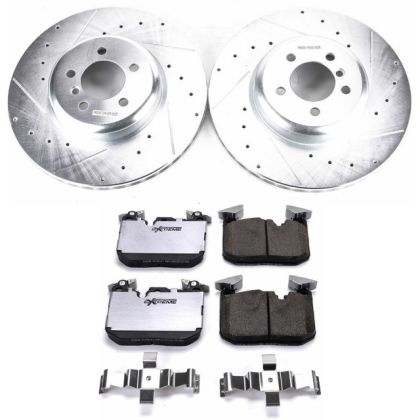 Power Stop 12-20 BMW 335i Front & Rear Z26 Street Warrior Brake Kit - 0